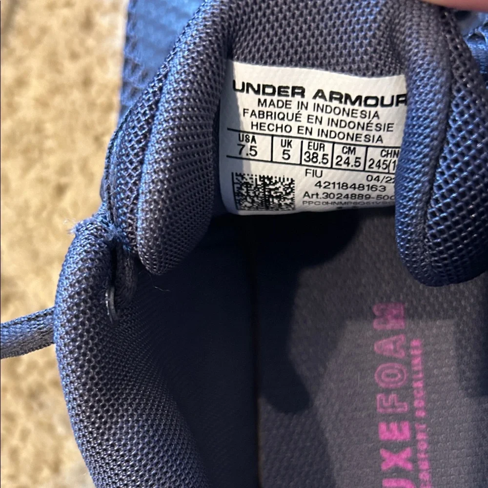 Under Armour Grey and Purple Running Shoes - Picture 2 of 6